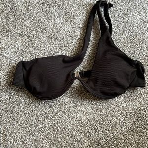 One strap black bikini top